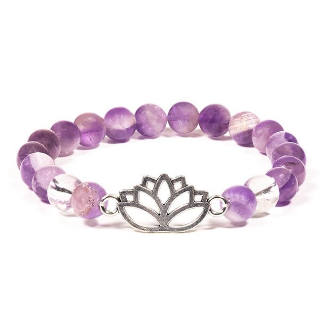 Hovedbilde Armbånd Chevron Ametyst Lotus