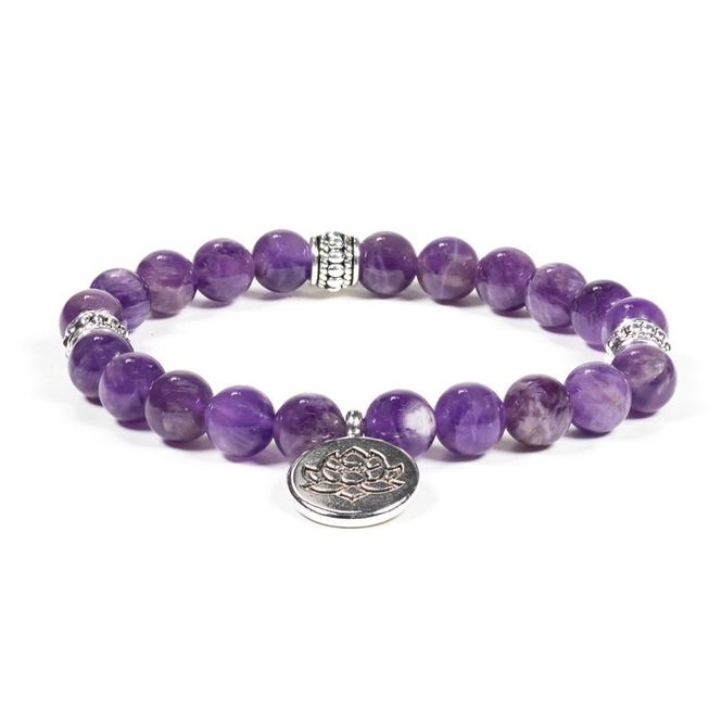 Hovedbilde Armbånd Ametyst Lotus