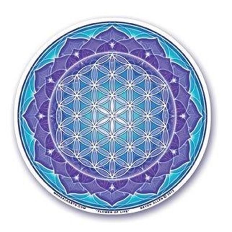Sticker Flower of Life Blå