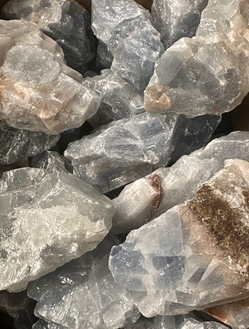 Hovedbilde Blå Kalsitt Råstein 5-10 gram