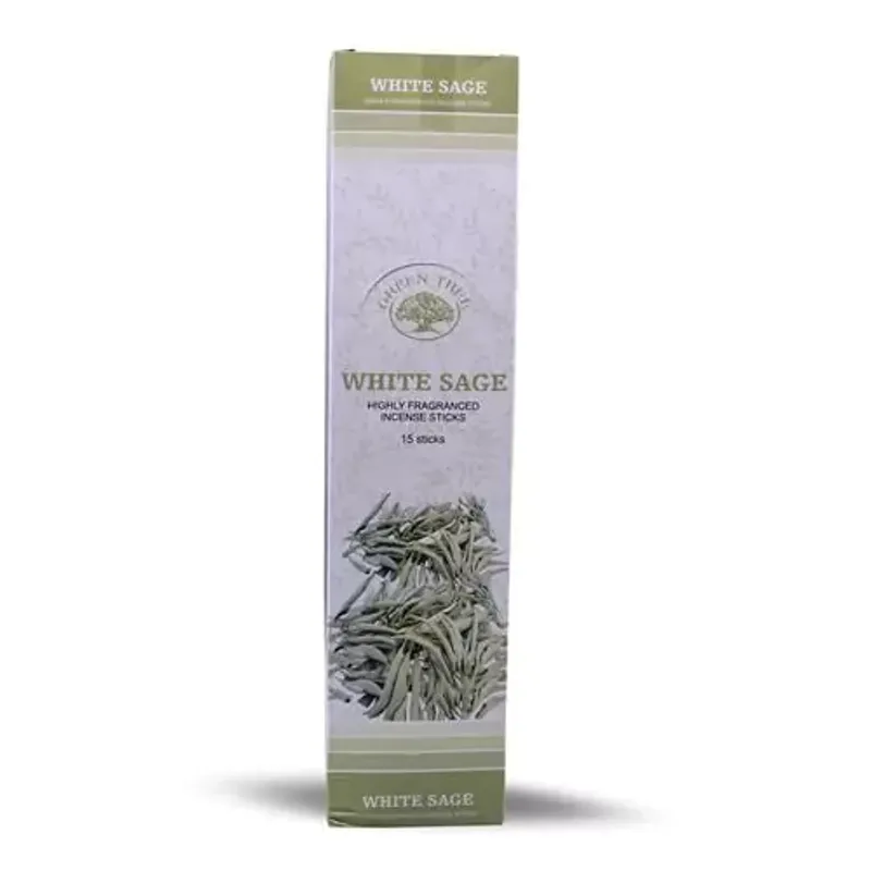 Green Tree White Sage Røkelse 15 pinner