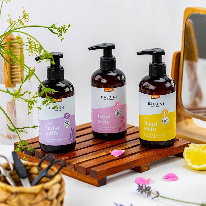 Rose Håndsåpe Bio Demeter 250ml - Baldini Hand Seife
