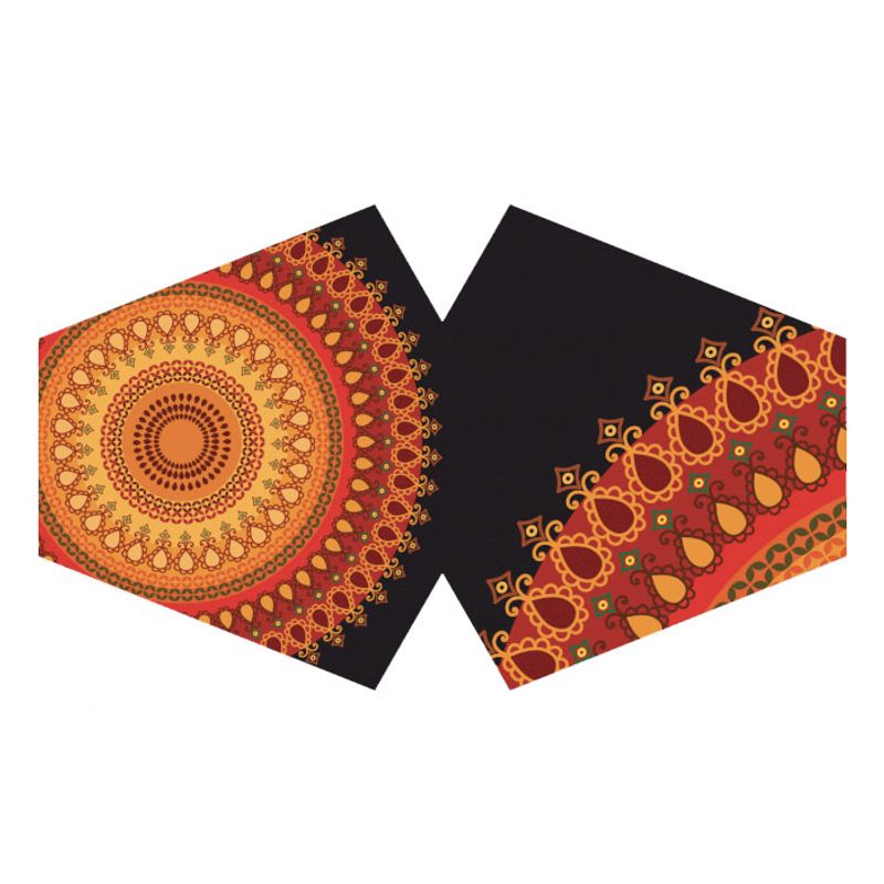 Munnbind Oransje Mandala