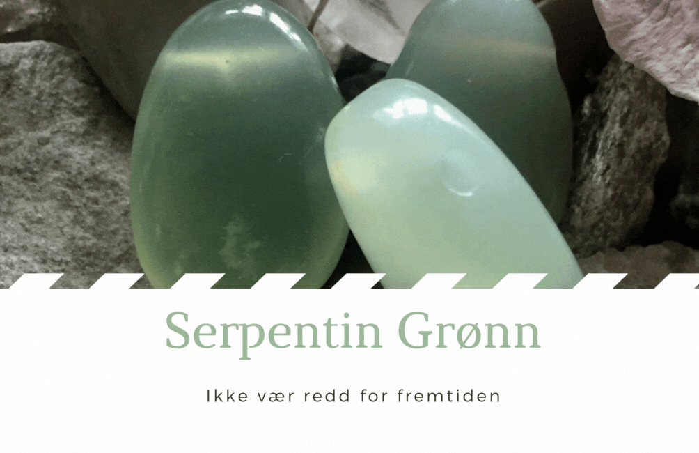 Serpentin Lys Grønn Borra Dråpe Anheng
