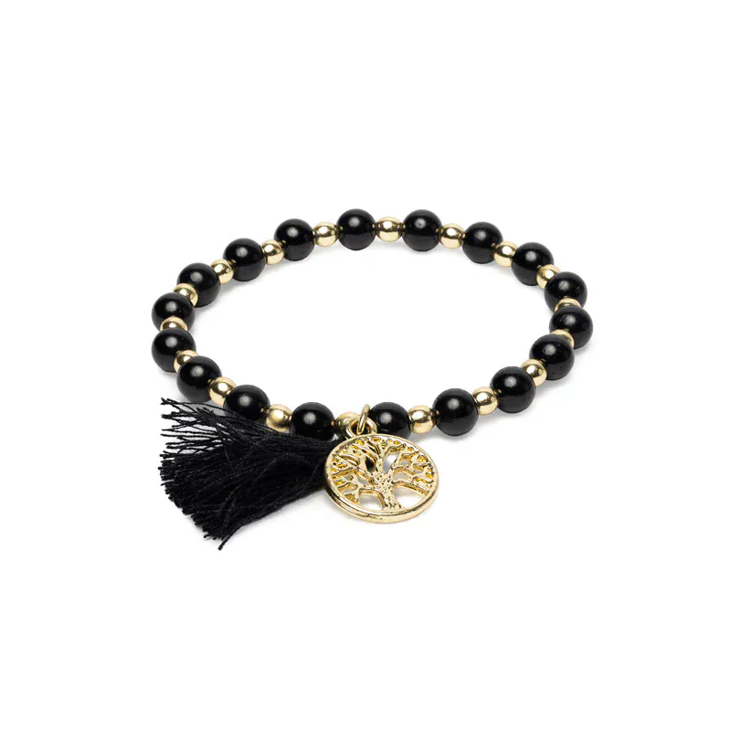 Armbånd Turmalin & Hematitt Tree of Life