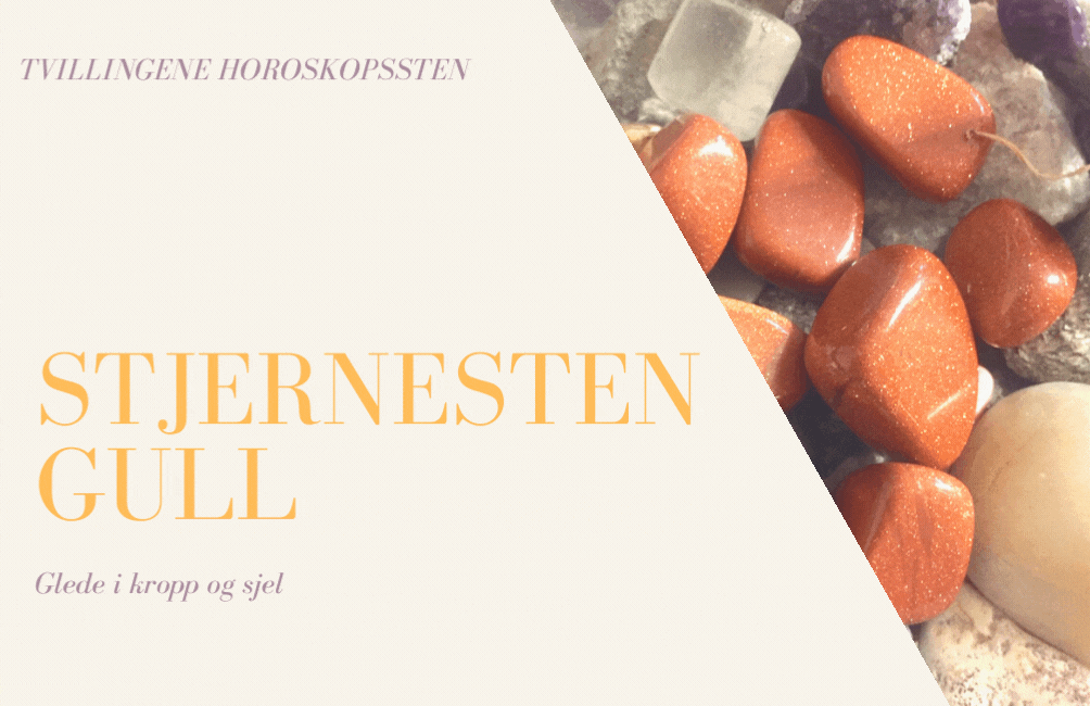 Stjernesten Gull Hjertestor 4cm