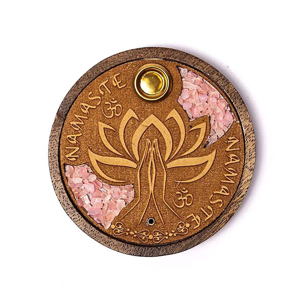 Namaste Røkelseholder m/Rosenkvarts