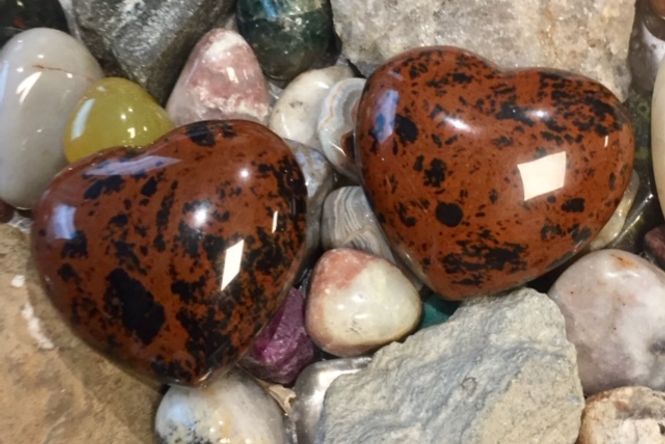 Hovedbilde Obsidian Mahogny Hjerte 4,5cm