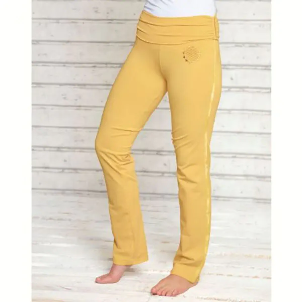 Hovedbilde Yogabukse m/midjebånd GUL - ...