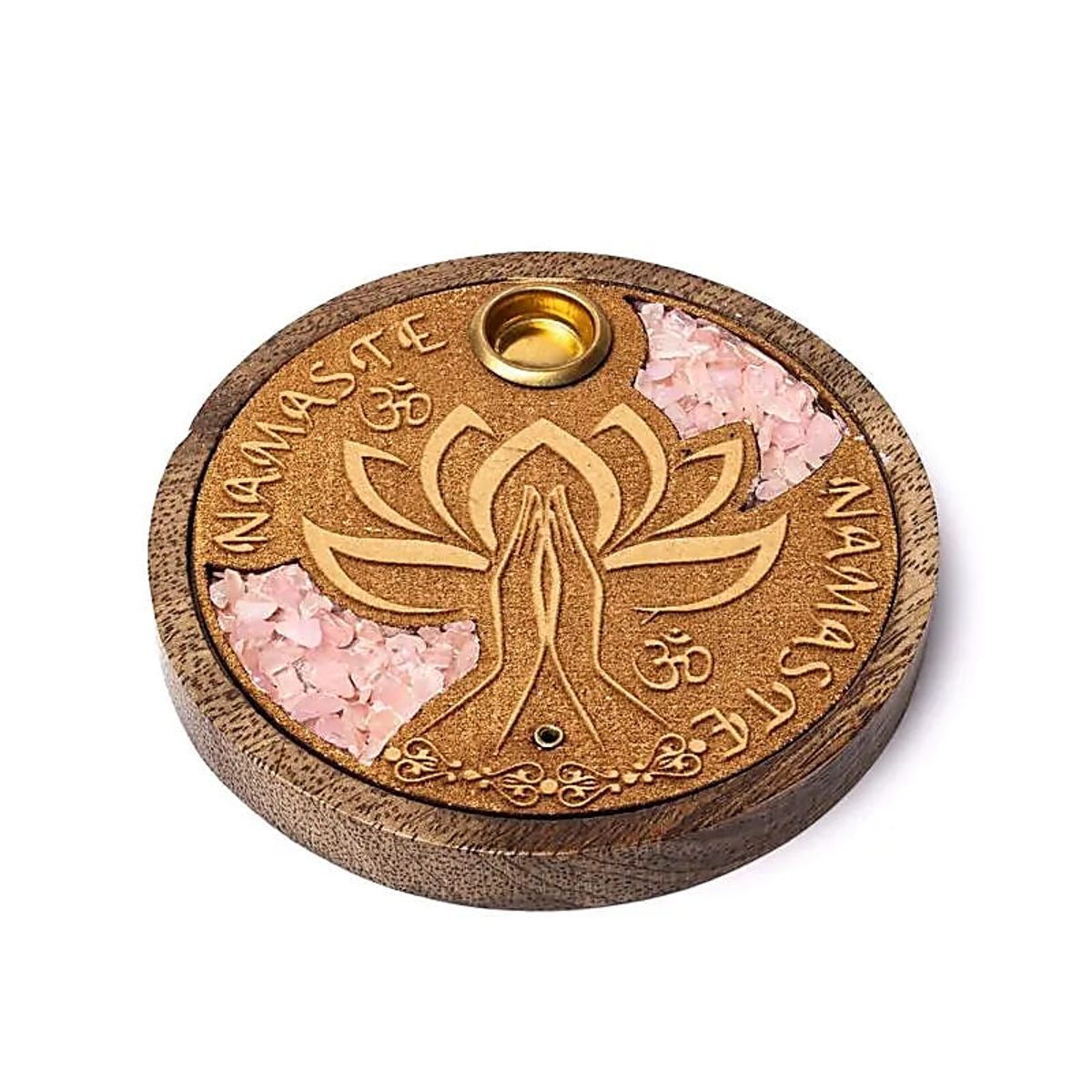 Namaste Røkelseholder m/Rosenkvarts