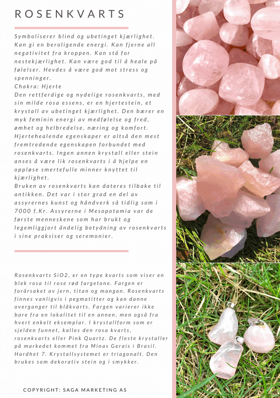 Rosenkvarts Stjerne 3cm