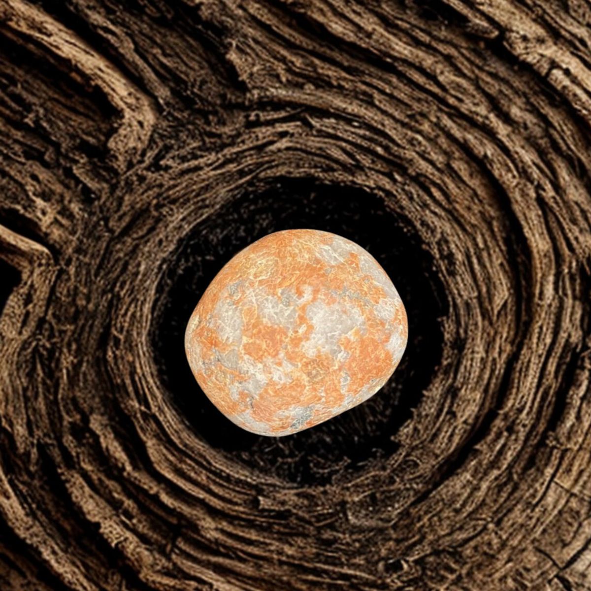 Granitt Rød Mattslipt 76gram - Kun 1 eksemplar