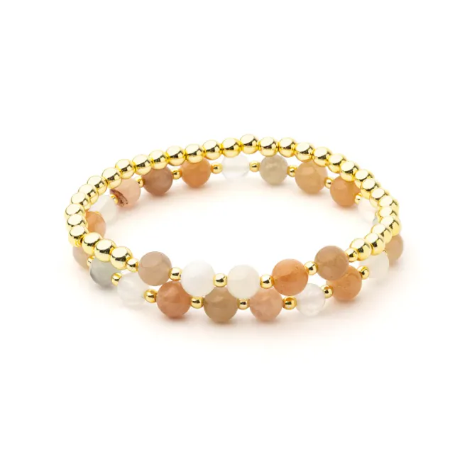 Hovedbilde 2stk Armbånd Mix Gemstones & ...