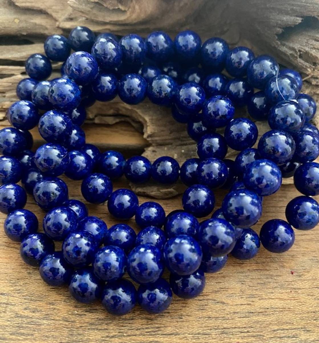 Armbnd Lapis Lazuli Farget 8mm