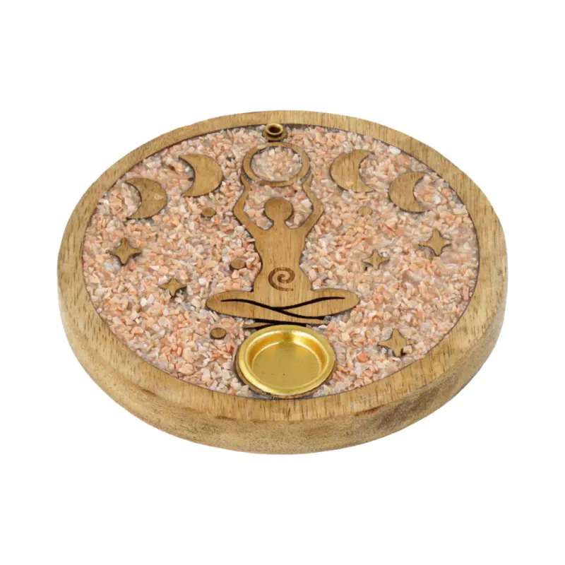 Chakra Rund Røkelseholder Goddess Mango Tre