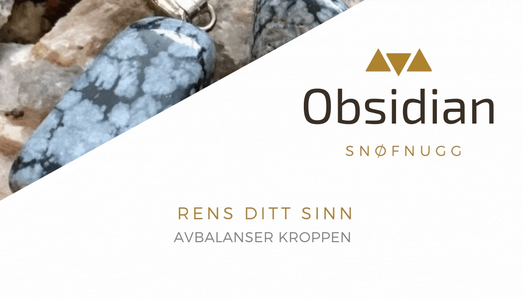 Obsidian Snøfnugg Hjerteanheng 2cm