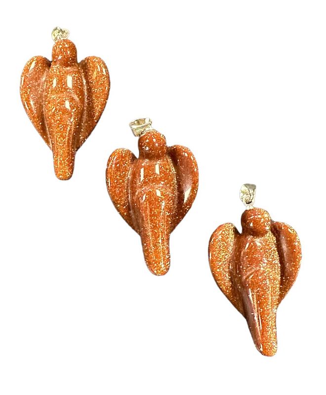 Engelsmykke i Stjernesten Gull 3,5cm