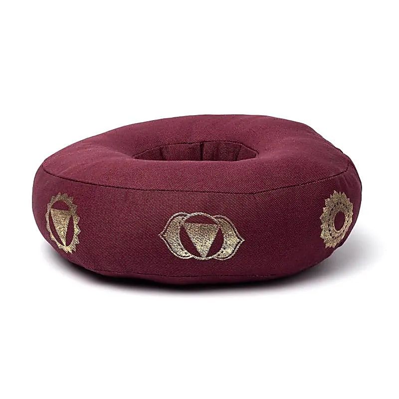 Stor Syngebolle Pute 7 chakra Aubergine