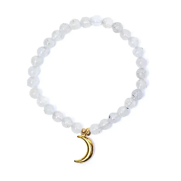 Bilde av Månestein Regnbue 6mm Armbånd ...