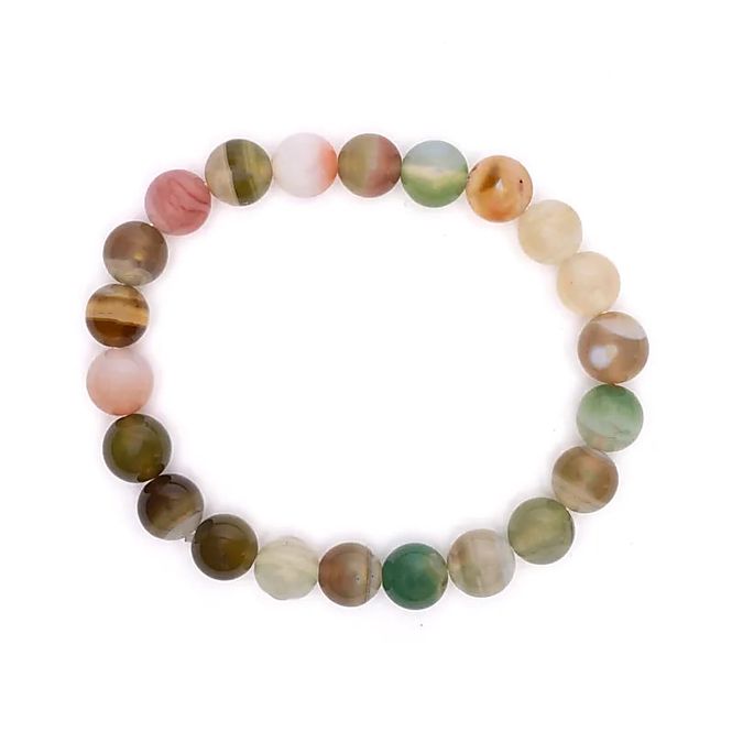 Hovedbilde Agat Mix 8mm Armbånd