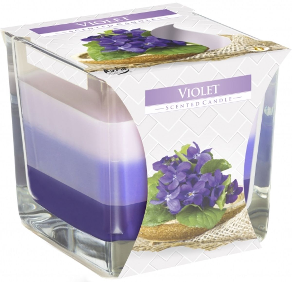 Regnbue Krukke Violet Candle